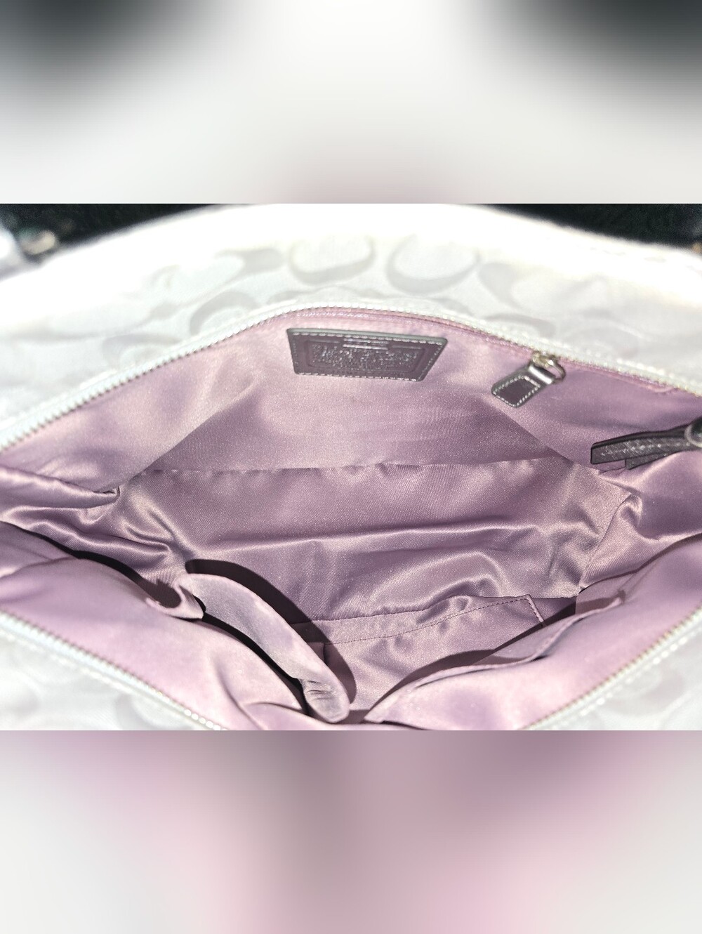 Coach Silver Signature Tote Bag - Picture 6 of 11